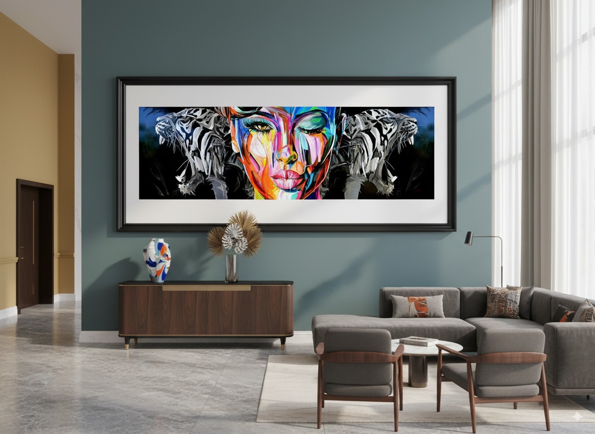 پرتره پاپ آرت مدرن | نقاشی‌های رنگارنگ با تکنیک کاردک