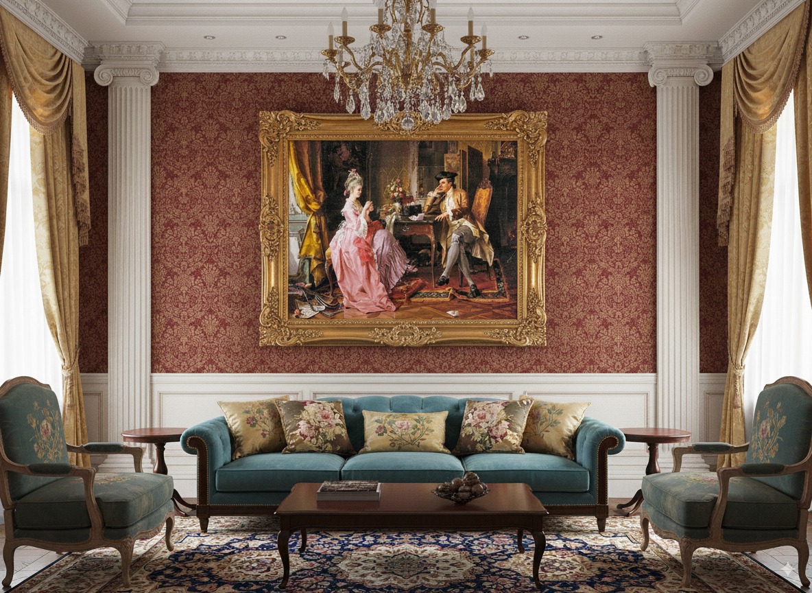 آثار نقاشی کارل هرپفر | صحنه‌های اشرافی و زندگی روزمره قرن هجدهم