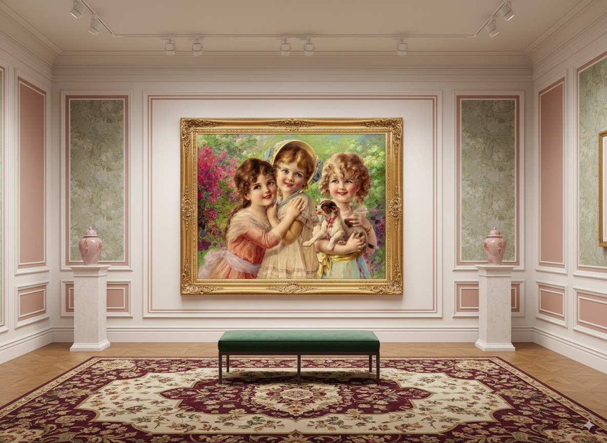 آثار نقاشی امیل ورنون | پرتره‌های دلربا از زنان، کودکان و گل‌ها