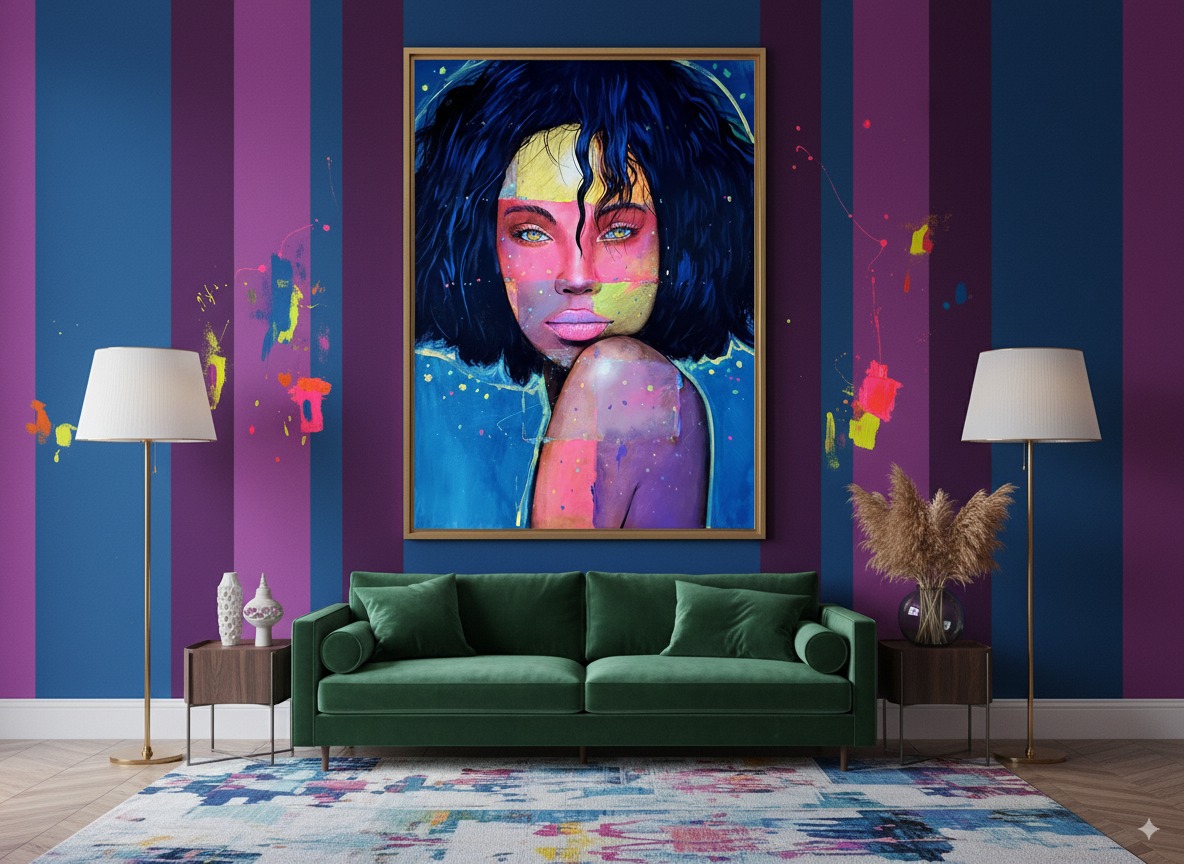 مجموعه آثار کارلوس آلمن | نقاشی‌های مدرن و سورئال پرتره با رنگ‌های درخشان