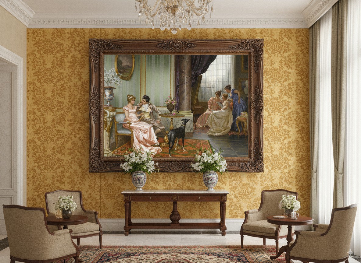 مجموعه آثار ویتوریو رجیانینی | نقاشی‌های زندگی اشرافی و مجالس کلاسیک