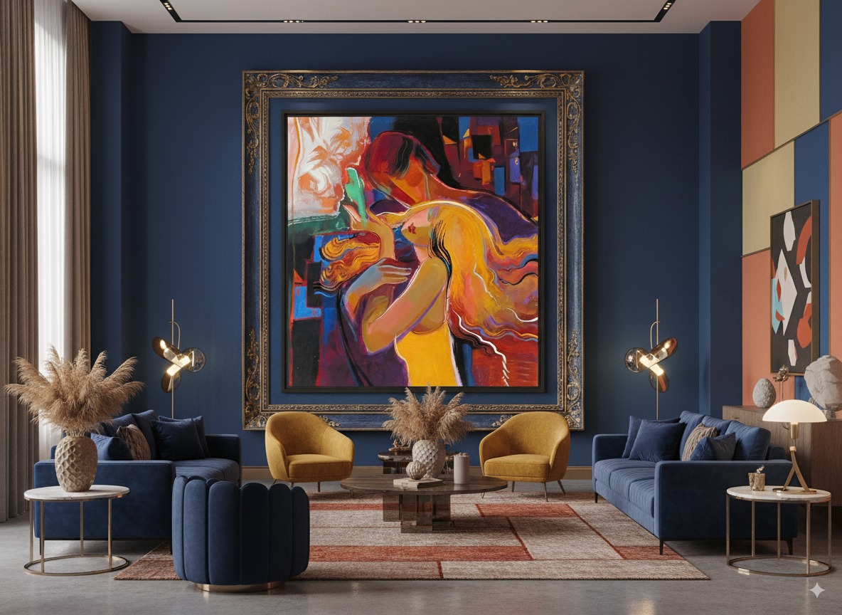 تابلو نقاشی رنگ روغن مدرن | پرتره‌های فیگوراتیو و اکسپرسیو