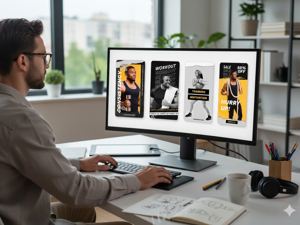 قالب پست و استوری اینستاگرام مدرن و مینیمال