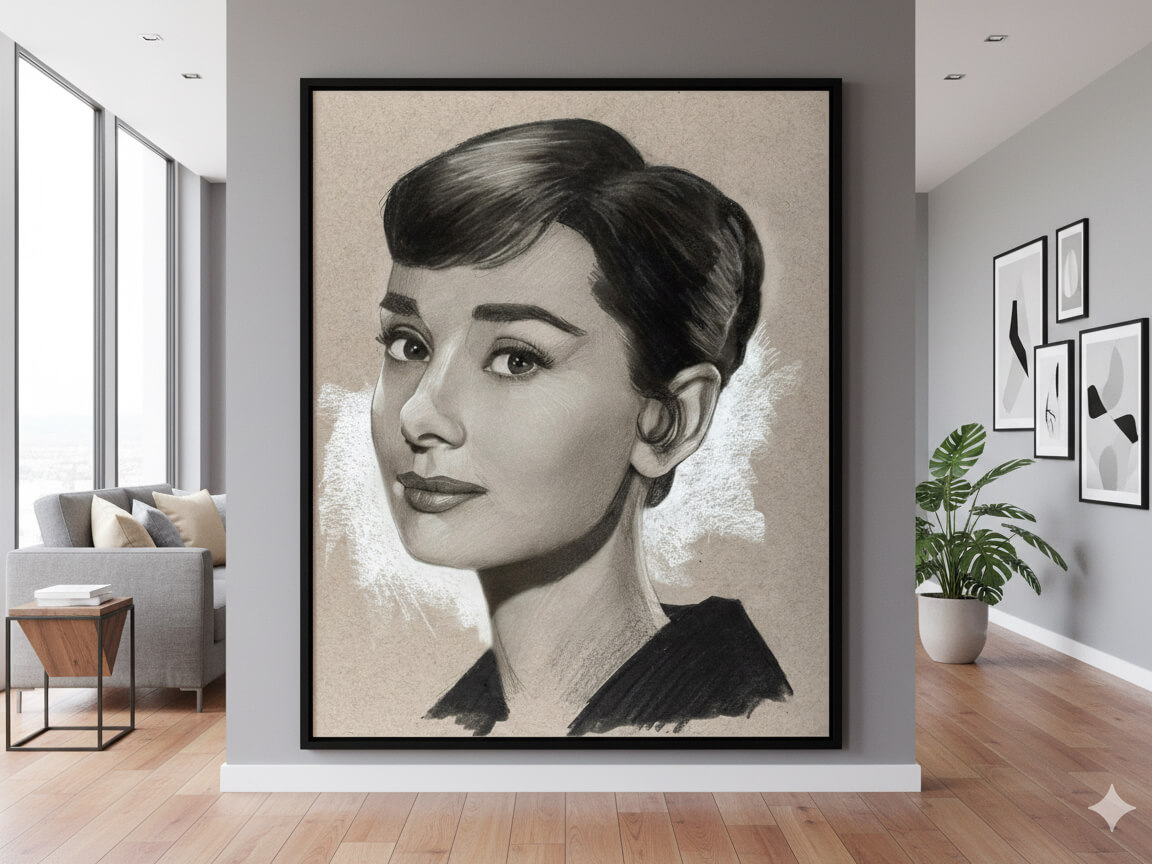 کلکسیون پرتره‌های هنری چهره افراد مشهور | طراحی مدادی و زغالی