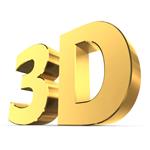 براق فلزی 3D word 3D ساخته شده از طلا