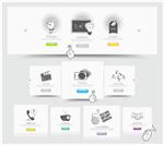 عناصر چرخ فلک طراحی وب با مجموعه آیکون ها