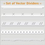 جداکننده های وکتور واقعی کاغذی برای وب سایت شما
