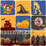 تصویر کولاژ برای مفهوم مختلف هالووین