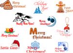 نمادهای تعطیلات زمستانی برای طراحی کریسمس و سال نو نسخه Jpeg نیز در گالری موجود است