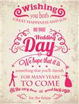 کارت تبریک تایپوگرافی رترو برای روز عروسی شفافیت