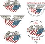 شاهین عقاب در حال پرواز با پرچم آمریکا عناصر طراحی استقلال و روز یادبود