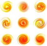 مجموعه وکتور انتزاعی Sunburst تصویر جریان دینامیک مجموعه چرخش