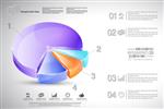 اینفوگرافی نمودار دایره ای سه بعدی