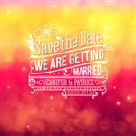 تاریخ را برای تعطیلات شخصی ذخیره کنید دعوت عروسی وکتور