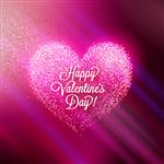 روز ولنتاین مبارک - قلب بوکه واقعی - وکتور پس زمینه