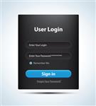 پنجره فرم ورود و ثبت نام رابط کاربری وب