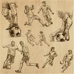 فوتبال - فوتبال مجموعه ای از تصاویر طراحی شده با دست