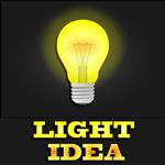 لامپ زرد درخشان به عنوان مفهوم الهام بخش