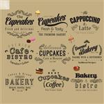 طراحی نشان لوگوی نانوایی و کافه تایپوگرافی رترو