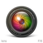 وکتور لنز دوربین طراحی فناوری تصویرسازی پس زمینه شی شیشه ای عکسبرداری