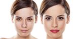 مقايسه پرتره یک زن بدون و با آرایش