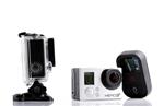 aytos بلغارستان - 04 ژانویه 2015 نسخه سیاه قهرمان gopro که در پس زمینه سفید جدا شده است gopro برندی از دوربین‌های شخصی با کیفیت بالا است که اغلب در عکاسی ویدیویی اکشن شدید استفاده می‌شود