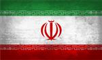 ایران پرچم ایران در زمینه بافت بتنی