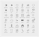 نمادهای گرافیکی برداری انتخاب ابزارهای ویرایش خلاقانه و مفید برای برنامه های کاربردی یا تجاری