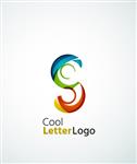 طراحی لوگوی شرکت نامه مفهوم انتزاعی مدرن تمیز ساخته شده از همپوشانی اشکال موج جاری نماد برند جهانی