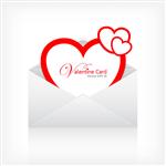 نامه پاکت نامه روز کارت قلب مدرن وکتور