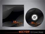 وکتور قالب طراحی جلد سی دی با کپی sp در رنگ مشکی و نارنجی ویرایش آسان