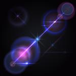 تصویر انتزاعی از لنز نور ستاره ها را شعله ور می کند و می درخشد وکتور قابل تغییر اندازه