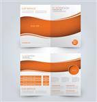 پس زمینه طراحی بروشور انتزاعی قالب بروشور می تواند برای جلد مجله مدل کسب و کار آموزش ارائه گزارش استفاده شود رنگ نارنجی