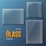 مجموعه ای از قالب های واقعی وکتور قاب شیشه ای vector plas