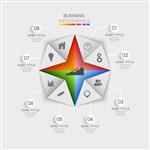 عناصر اینفوگرافیک اوریگامی خلاقانه برای تجارت