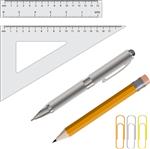 وکتور از مداد خودکار و خط کش