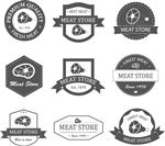 برچسب های فروشگاه گوشت مجموعه آرم و نشان ها وکتور