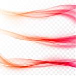انتزاعی صاف قرمز swoosh موج وب مجموعه مرز شفاف ساتن سرعت نور طرح مدرن وکتور
