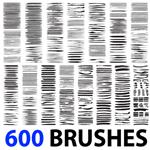 وکتور مجموعه بسیار بزرگ یا مجموعه ای از 600 نقاشی هنری هنری با قلم موی خلاقانه ایزوله شده بر روی پس زمینه سفید استعاره از هنر گرانج یا گرانجی گرافیتی آموزش یا طراحی انتزاعی