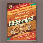 پوستر رترو جشنواره آبجو Oktoberfest