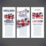 پرچم پس زمینه هندسی انگلستان تصویر ممنوعیت بزرگ لندن