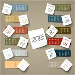 2015 تقویم کاغذ برچسب