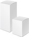 جعبه بسته مقوایی محصول سفید تصویر جدا شده در پس زمینه سفید قالب ماکت آماده برای طراحی شما وکتور