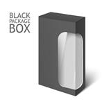 جعبه بسته مقوایی مجموعه بسته بندی مشکی مربع برای نرم افزار دی وی دی دستگاه الکترونیکی و سایر محصولات قالب ماکت آماده برای طراحی شما وکتور جدا شده در پس زمینه سفید
