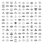 مجموعه قالب های طراحی لوگوهای قدیمی مجموعه عناصر لوگو تایپ های برداری نمادهای نمادها برچسب های رترو نشان ها شبح ها مجموعه بزرگ 120 مورد