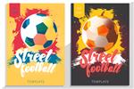 ست طرح پوستر فوتبال خیابانی در سایز A4 وکتور بروشور فوتبال