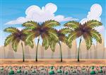 وکتور کارتونی پس‌زمینه منظره طبیعت با لایه‌های جدا شده برای هنر بازی و دارایی طراحی بازی انیمیشن در گرافیک دوبعدی