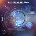 عناصر وب رابط اینفوگرافیک UI hud رابط کاربری HUD نازک فضایی آینده نگر عناصر رابط وب طراحی رابط ناوبری هدف بازی hud UI