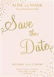 کارت تاریخ را ذخیره کنید دعوت نامه عروسی با بافت طلایی براق