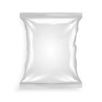 کیسه پلاستیکی سفید برای چیپس snacks چیپس بادام زمینی یک غذای دیگر برای طراحان بردار تصویر